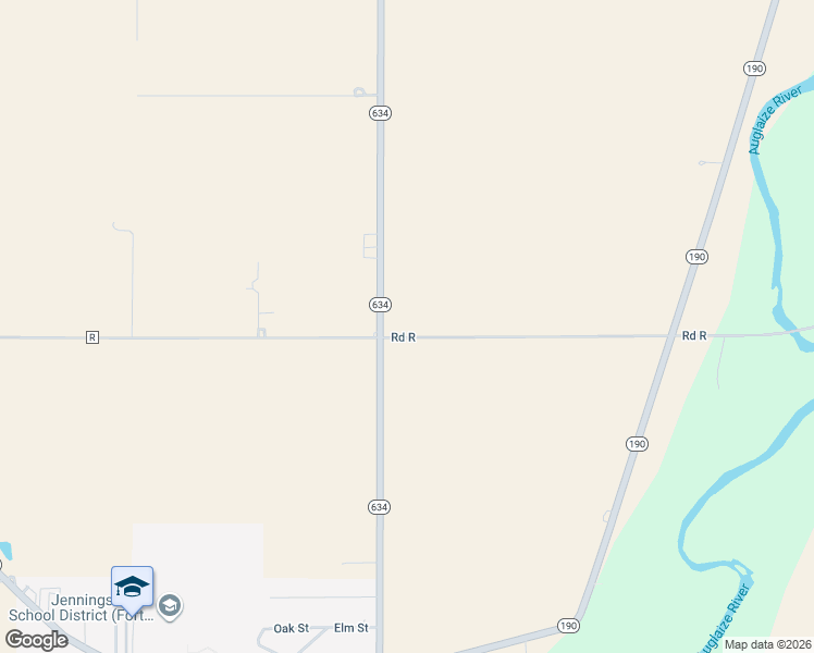 map of restaurants, bars, coffee shops, grocery stores, and more near in Fort Jennings