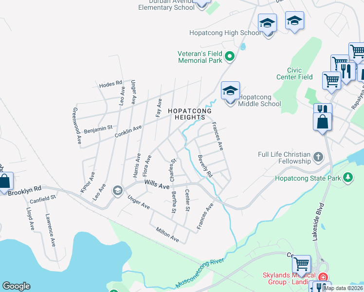map of restaurants, bars, coffee shops, grocery stores, and more near 29 Catherine Place in Stanhope
