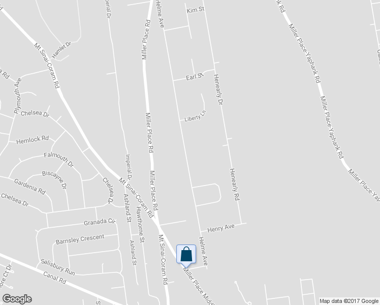 map of restaurants, bars, coffee shops, grocery stores, and more near 167 Helme Avenue in Miller Place