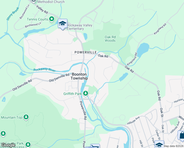 map of restaurants, bars, coffee shops, grocery stores, and more near 12 South Rockaway Drive in Boonton