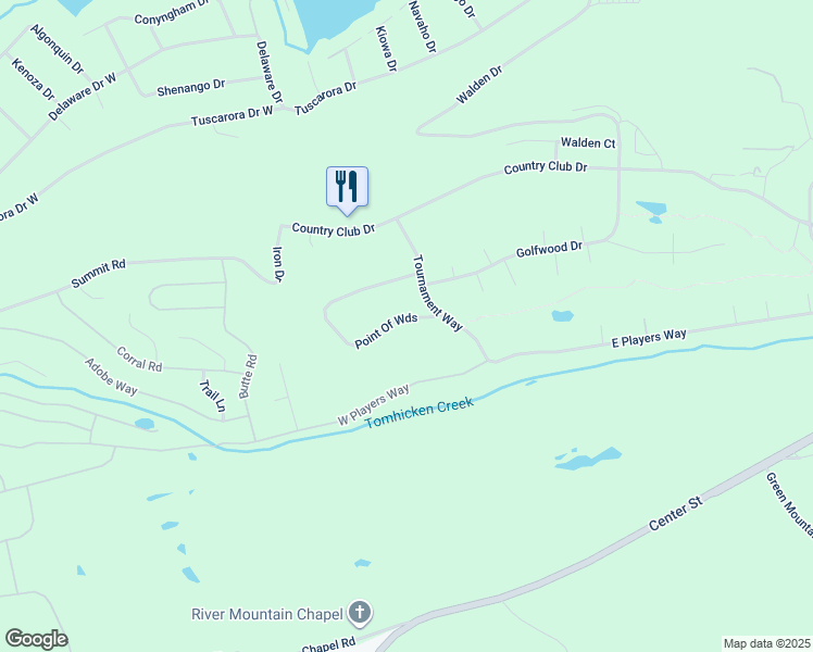 map of restaurants, bars, coffee shops, grocery stores, and more near 52 Point Of Woods in Hazleton