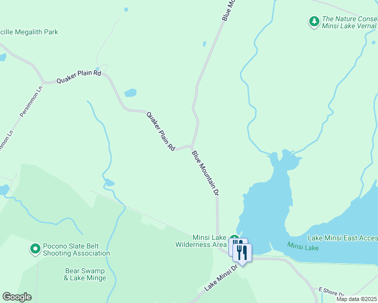 map of restaurants, bars, coffee shops, grocery stores, and more near 300 Blue Mountain Drive in Bangor