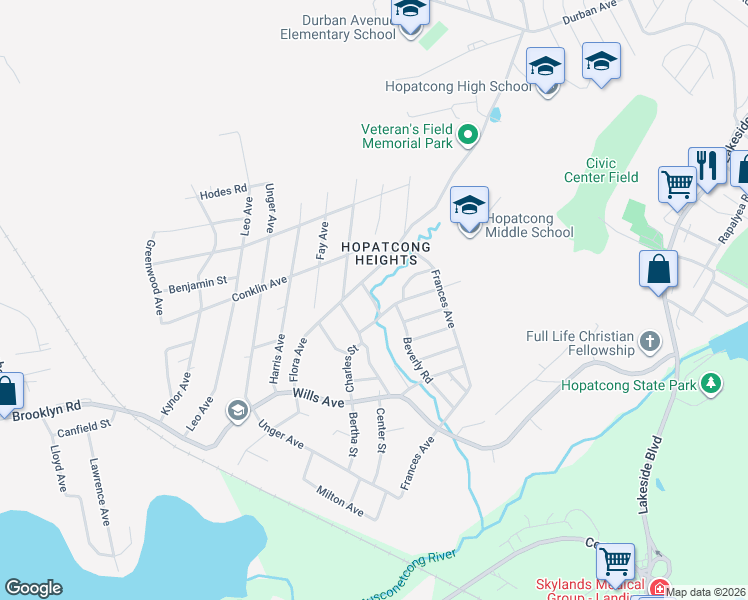 map of restaurants, bars, coffee shops, grocery stores, and more near 29 Catherine Place in Stanhope