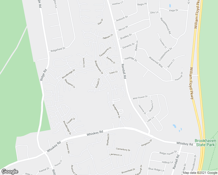 map of restaurants, bars, coffee shops, grocery stores, and more near 61 Enfield Court in Ridge
