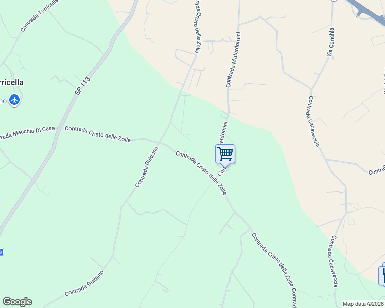 map of restaurants, bars, coffee shops, grocery stores, and more near 210 Contrada Cristo delle Zolle in Città Metropolitana di Bari