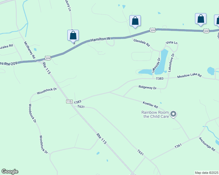 map of restaurants, bars, coffee shops, grocery stores, and more near 2169 Meadow Lake Road in Effort