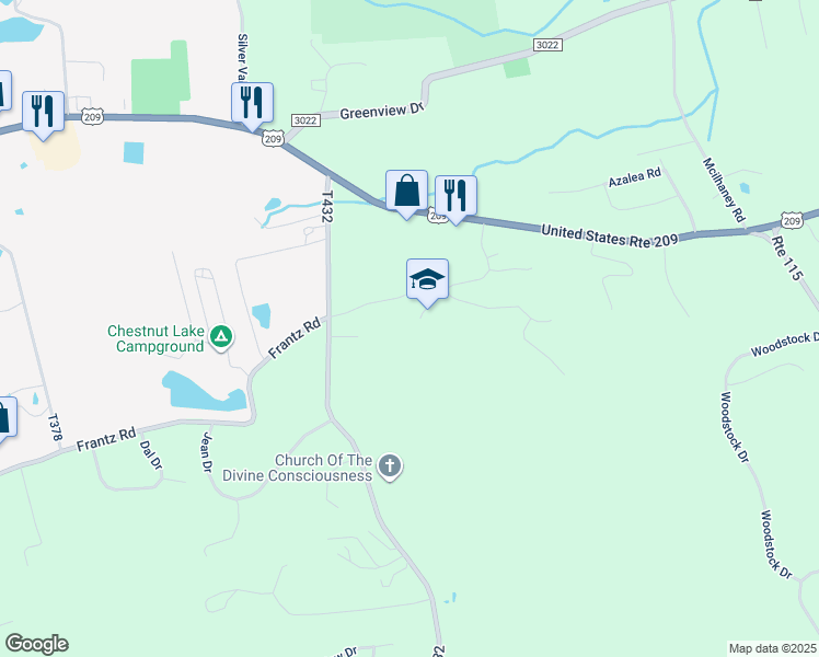 map of restaurants, bars, coffee shops, grocery stores, and more near 216 Amelia Drive in Effort