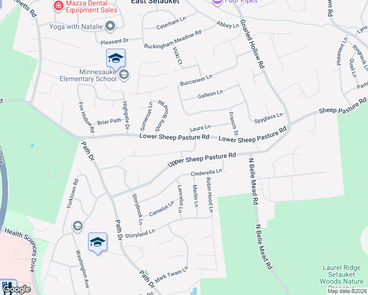 map of restaurants, bars, coffee shops, grocery stores, and more near 200 Sheep Pasture Road in Setauket- East Setauket