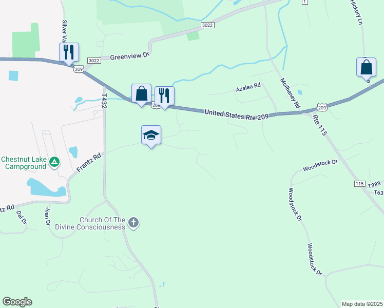 map of restaurants, bars, coffee shops, grocery stores, and more near 376 Jessica Court in Effort