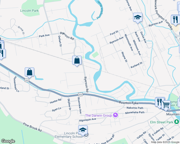 map of restaurants, bars, coffee shops, grocery stores, and more near 535 Ryerson Road in Lincoln Park