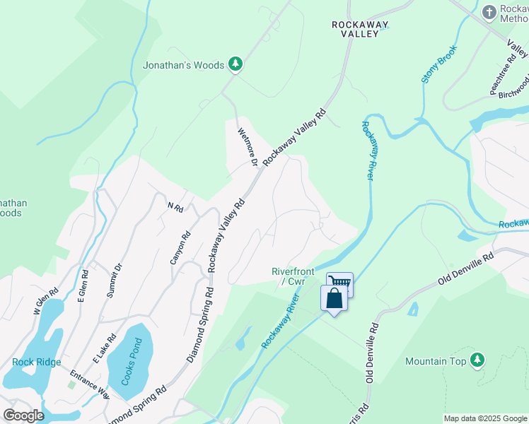 map of restaurants, bars, coffee shops, grocery stores, and more near 16 Sunrise Road in Boonton Township