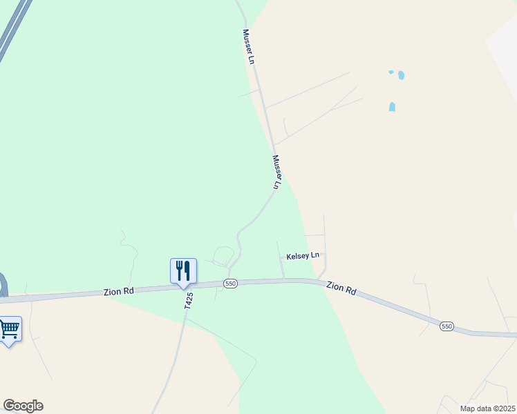 map of restaurants, bars, coffee shops, grocery stores, and more near 235 Musser Lane in Bellefonte
