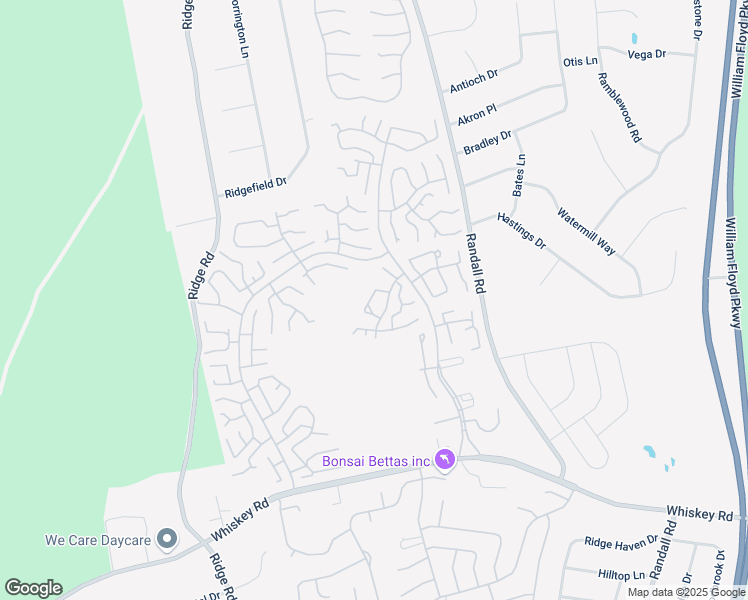map of restaurants, bars, coffee shops, grocery stores, and more near 89 Enfield Court in Ridge