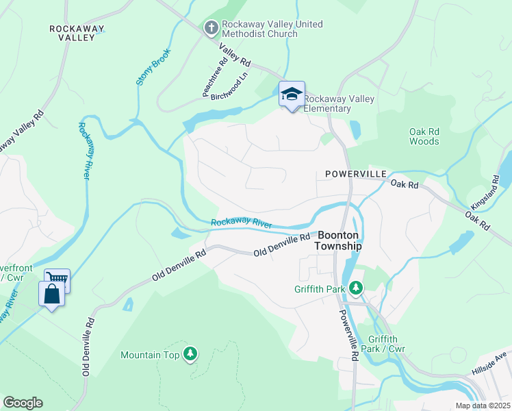 map of restaurants, bars, coffee shops, grocery stores, and more near 54 Rockaway Drive in Boonton
