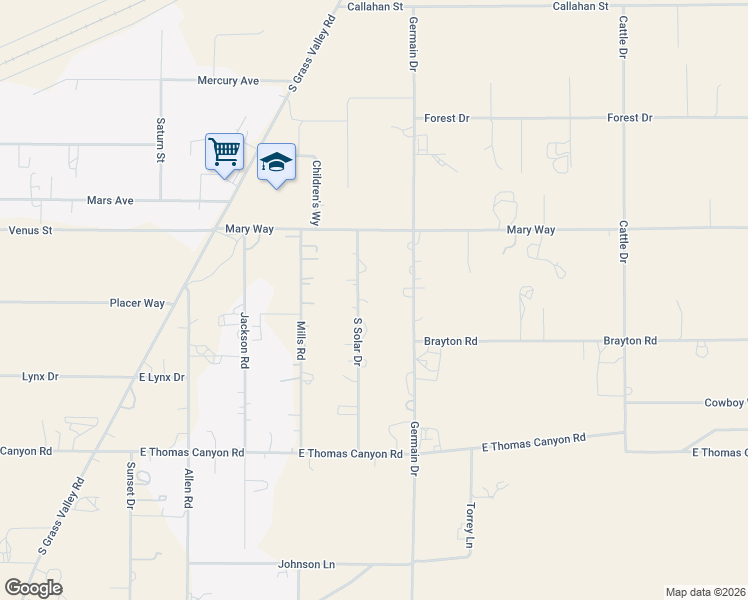 map of restaurants, bars, coffee shops, grocery stores, and more near 6175 South Solar Drive in Winnemucca