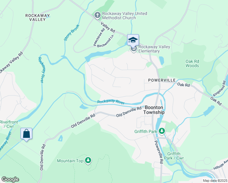 map of restaurants, bars, coffee shops, grocery stores, and more near 54 Rockaway Drive in Boonton