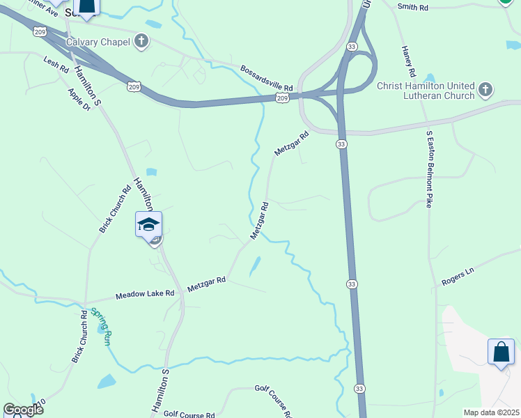 map of restaurants, bars, coffee shops, grocery stores, and more near 2689 Metzgar Road in Saylorsburg