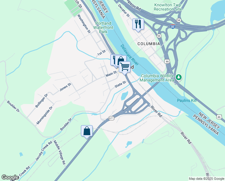 map of restaurants, bars, coffee shops, grocery stores, and more near in Portland