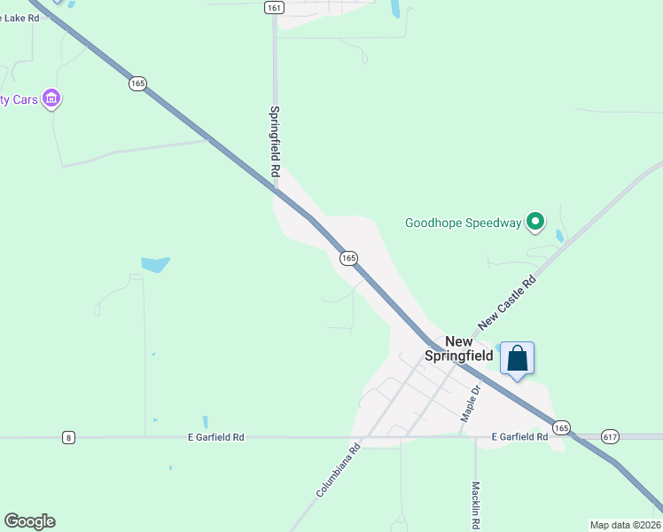map of restaurants, bars, coffee shops, grocery stores, and more near 13560 Woodworth Road in New Springfield