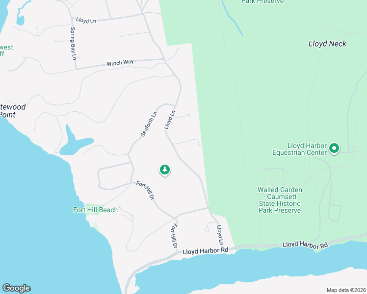 map of restaurants, bars, coffee shops, grocery stores, and more near 16 Lloyd Lane in Lloyd Harbor