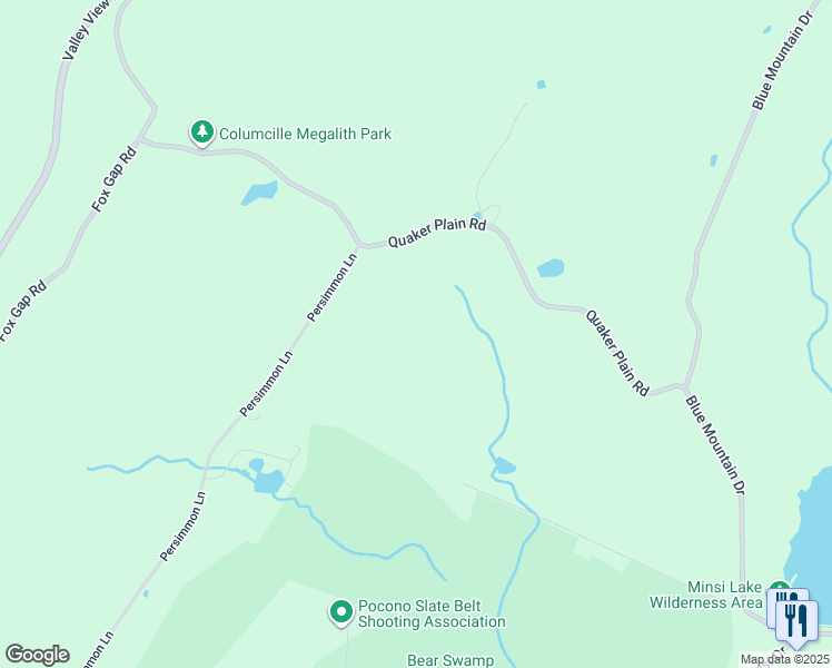 map of restaurants, bars, coffee shops, grocery stores, and more near 505 Quaker Plain Road in Bangor