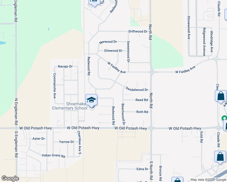 map of restaurants, bars, coffee shops, grocery stores, and more near 4132 Fleetwood Road in Grand Island