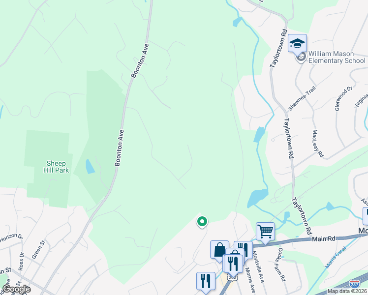 map of restaurants, bars, coffee shops, grocery stores, and more near 5 Bristol Ridge in Boonton