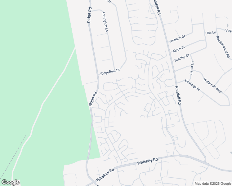 map of restaurants, bars, coffee shops, grocery stores, and more near 252 Newcastle Court in Ridge