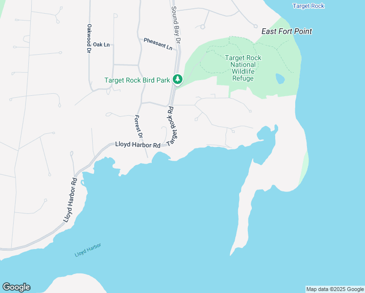 map of restaurants, bars, coffee shops, grocery stores, and more near 4 Target Rock Road in Lloyd Harbor