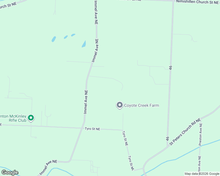 map of restaurants, bars, coffee shops, grocery stores, and more near 10366 Immel Avenue Northeast in Canton