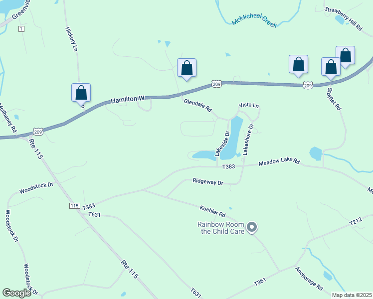 map of restaurants, bars, coffee shops, grocery stores, and more near 1624 Green Tree Circle in Effort