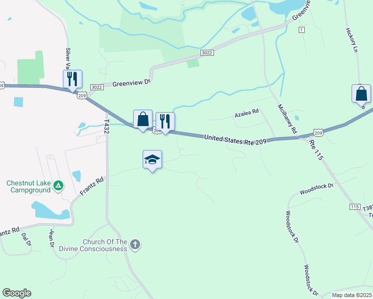 map of restaurants, bars, coffee shops, grocery stores, and more near 317 Village Edge Drive in Effort