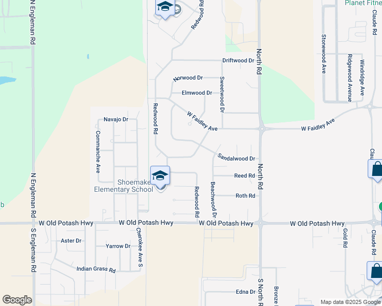 map of restaurants, bars, coffee shops, grocery stores, and more near 4132 Fleetwood Road in Grand Island