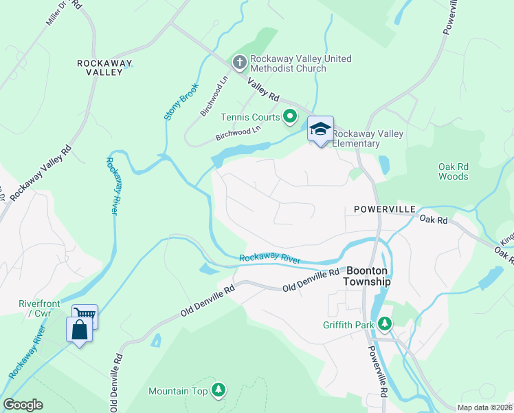 map of restaurants, bars, coffee shops, grocery stores, and more near 27 Riverview Drive in Boonton Township
