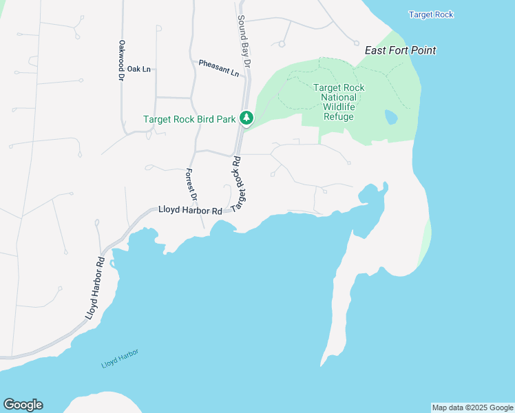 map of restaurants, bars, coffee shops, grocery stores, and more near 4 Target Rock Road in Lloyd Harbor