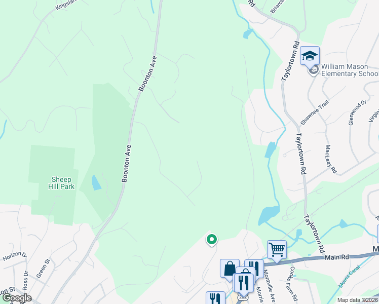 map of restaurants, bars, coffee shops, grocery stores, and more near 5 Bristol Ridge in Boonton