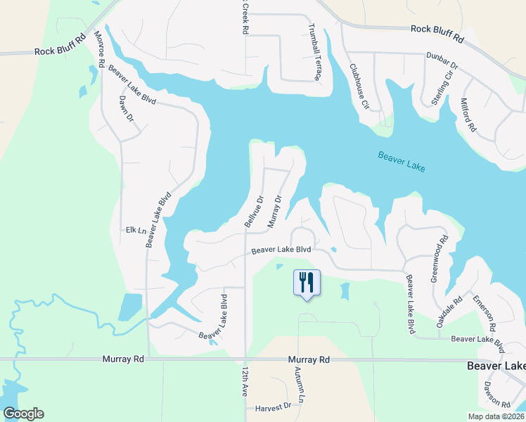 map of restaurants, bars, coffee shops, grocery stores, and more near 9008 Murray Drive in Plattsmouth