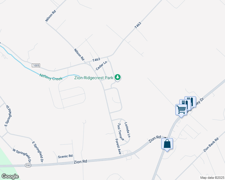 map of restaurants, bars, coffee shops, grocery stores, and more near 1229 Blue Spruce Drive in Bellefonte