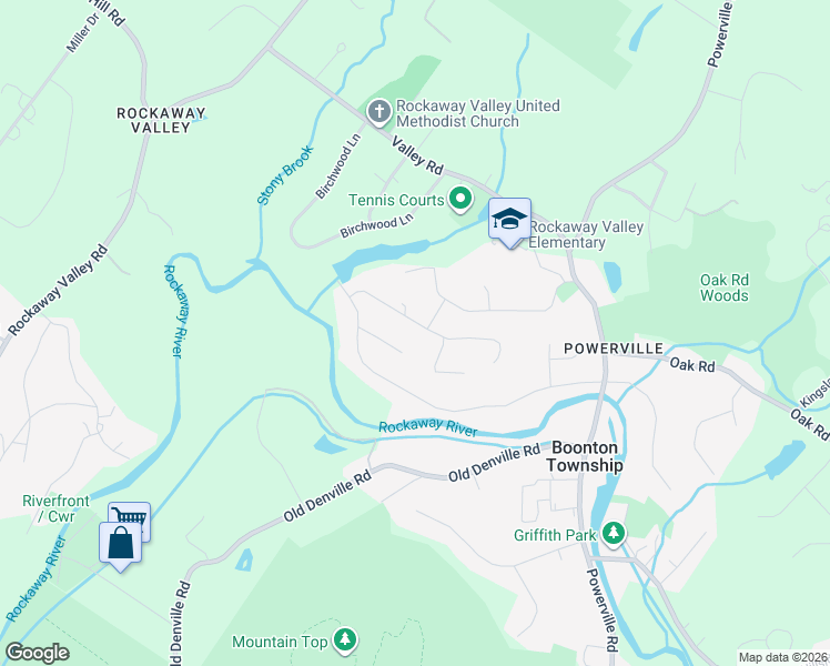 map of restaurants, bars, coffee shops, grocery stores, and more near 27 Riverview Drive in Boonton