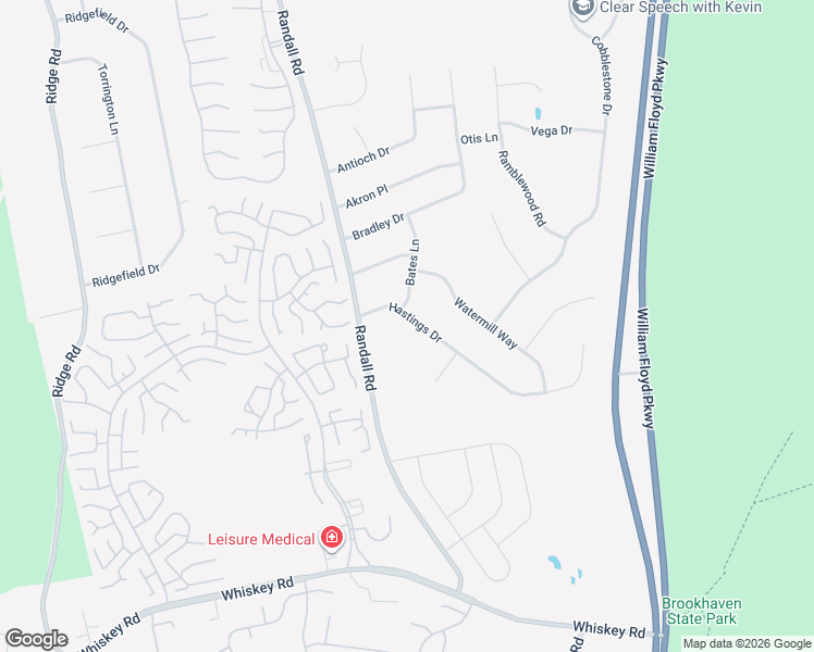 map of restaurants, bars, coffee shops, grocery stores, and more near 8 Hastings Drive in Ridge
