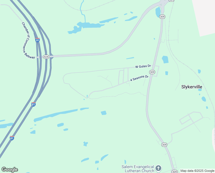 map of restaurants, bars, coffee shops, grocery stores, and more near 157 4 Seasons Drive in Luzerne County