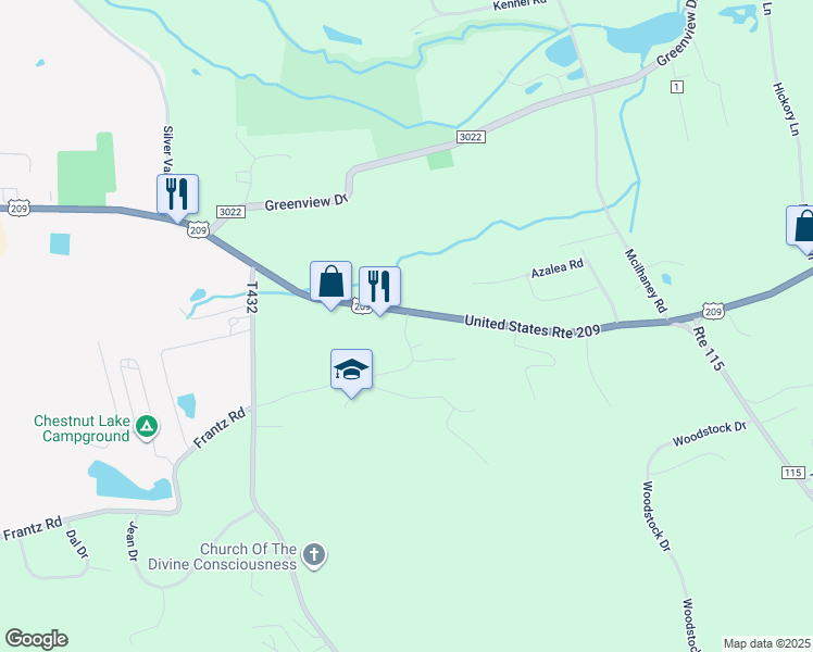 map of restaurants, bars, coffee shops, grocery stores, and more near 317 Village Edge Drive in Effort
