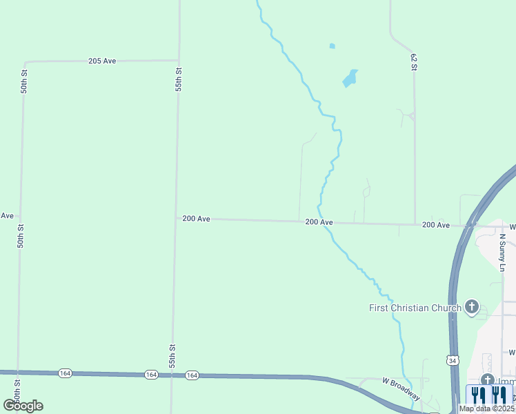 map of restaurants, bars, coffee shops, grocery stores, and more near 551-591 200th Avenue in Monmouth