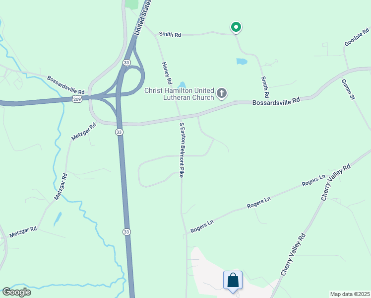 map of restaurants, bars, coffee shops, grocery stores, and more near M Easton Belmont Pike in Stroudsburg