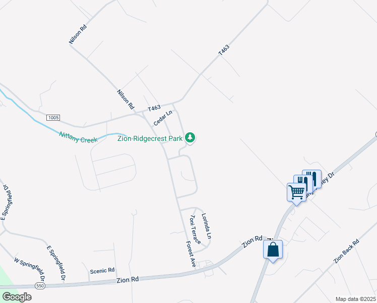 map of restaurants, bars, coffee shops, grocery stores, and more near 1218 Blue Spruce Drive in Bellefonte