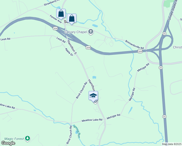 map of restaurants, bars, coffee shops, grocery stores, and more near 124 Twin Circle Lane in Sciota