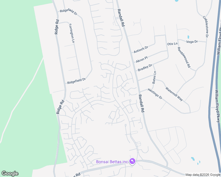 map of restaurants, bars, coffee shops, grocery stores, and more near 168 Ventry Court in Ridge