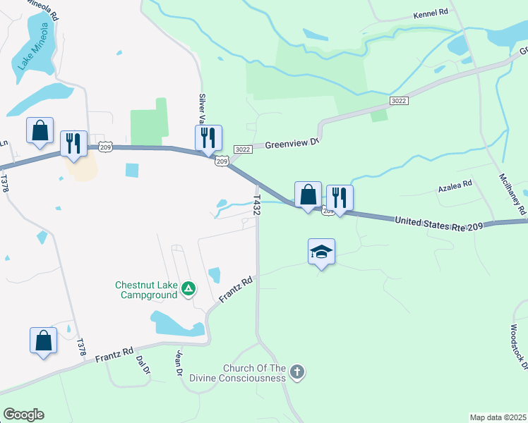 map of restaurants, bars, coffee shops, grocery stores, and more near 832 Frable Road in Effort