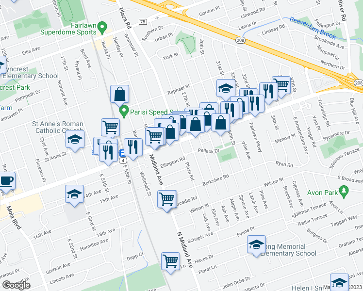 map of restaurants, bars, coffee shops, grocery stores, and more near 246 Route 4 in Fair Lawn