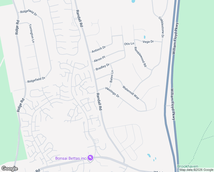 map of restaurants, bars, coffee shops, grocery stores, and more near 8 Bates Lane in Shoreham